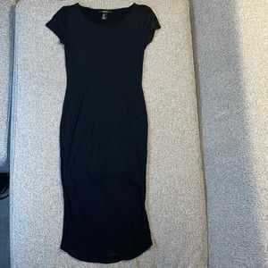 Forever21 Mesh Midi Dress - Black